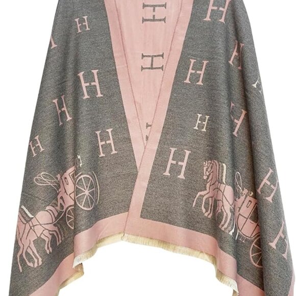 Pashmina Silky Shawl Pink Wrap 74.4" x 24.4" - Picture 4 of 7